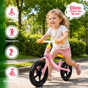 Toddler Balance Bike, WLRETMCI Kids Training Balance Bike for 2-6 Years Old Boys Girls, Lightweight Kids Bikes No Pedals with Adjustable Seat, Pink