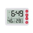 thumbnail image 1 of Digital Indoor Thermometer & Hygrometer with Clock LCD Display ℃/ ℉ Selectable Countdown Timer Accurate Temperature Humidity Monitor for Home Office, 1 of 8
