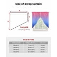 thumbnail image 6 of Pink Blue Ombre Swag Valances for Windows, Modern Abstract Art Aesthetics Rod Pocket Sheer Valances for Large Windows, Swag Toppers Light Filtering for Kitchen Living Room 2 Panels 36''x63'', 6 of 6