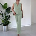 thumbnail image 2 of Wensltd Summer Lounge Sets for Women 2 Piece V Neck Casual Sleeveless Tops Pants Clothing, 2 of 7