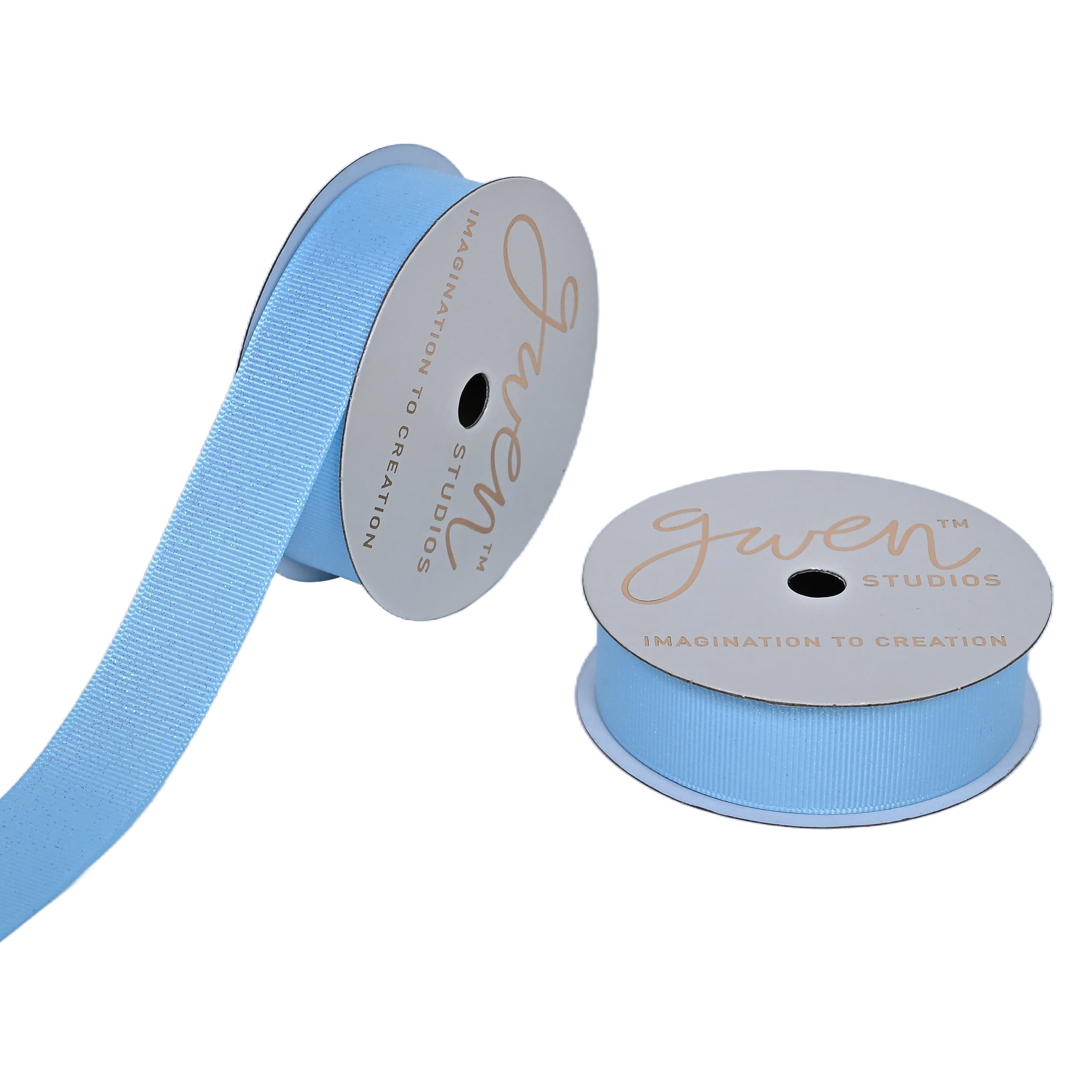 Hello Hobby 7/8" Sparkly Light Blue Grosgrain Ribbon, 3 yards