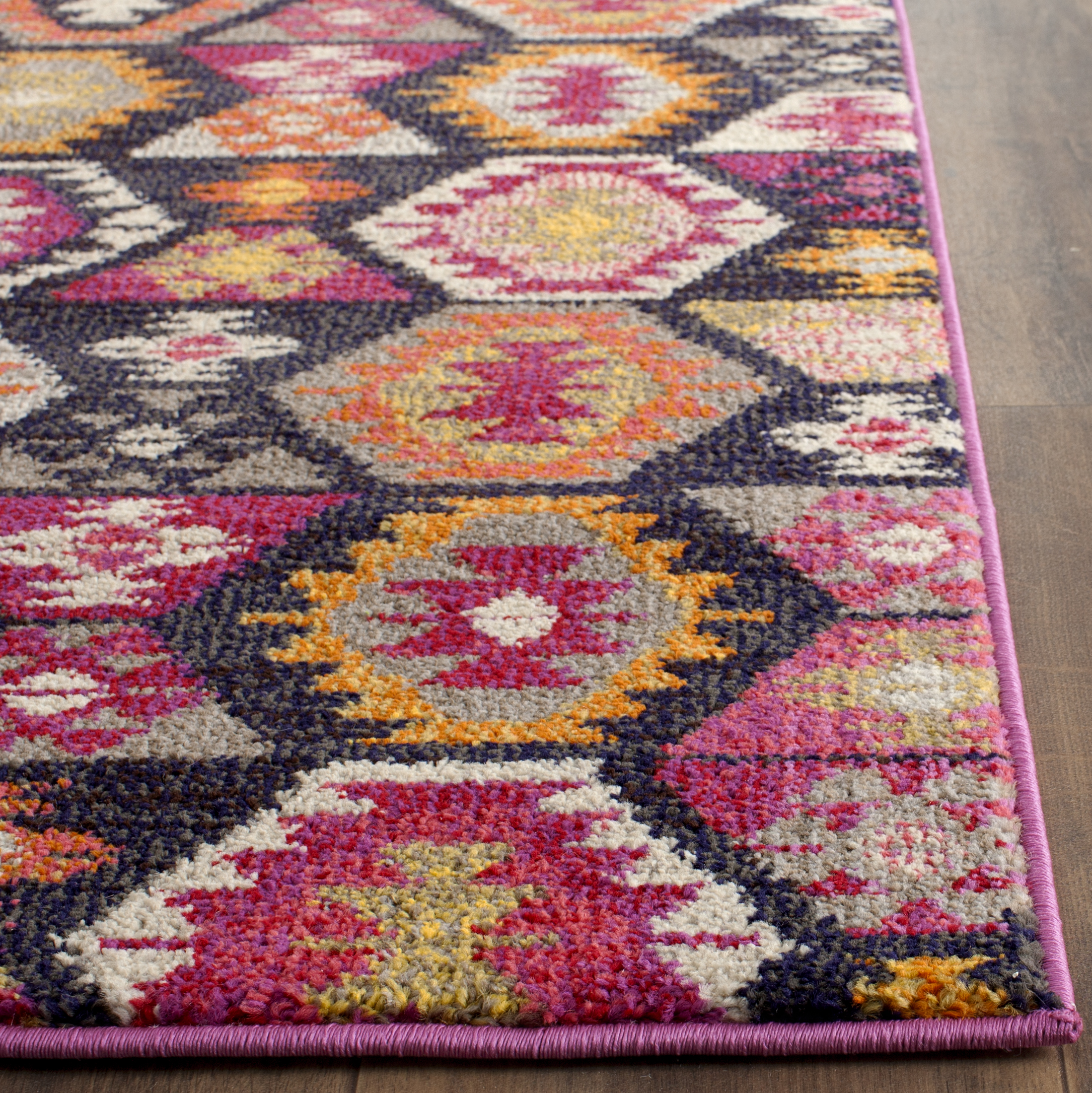 SAFAVIEH Monaco Gittan Geometric Runner Rug, Multi, 2'2" x 8'
