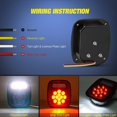 thumbnail image 4 of 2 luces traseras universales de 39 LED para camión, remolque, barco, Jeep, lámpara roja/blanca con montaje en perno de 12 V, 4 of 5