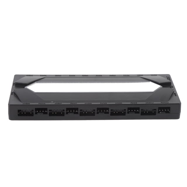 ARGB PWM Fan Hub, Addressable 5V 3PIN RGB Computer PC Case Fan Hub with Magnetic Base, 1 to 10 Serial ATA Power Port CPU Fans Splitter