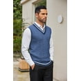 thumbnail image 2 of COOFANDY Men's Sweater Vest Slim Fit Casual Sleeveless V Neck Pullover Cable Knit Sweater Vest, 2 of 6