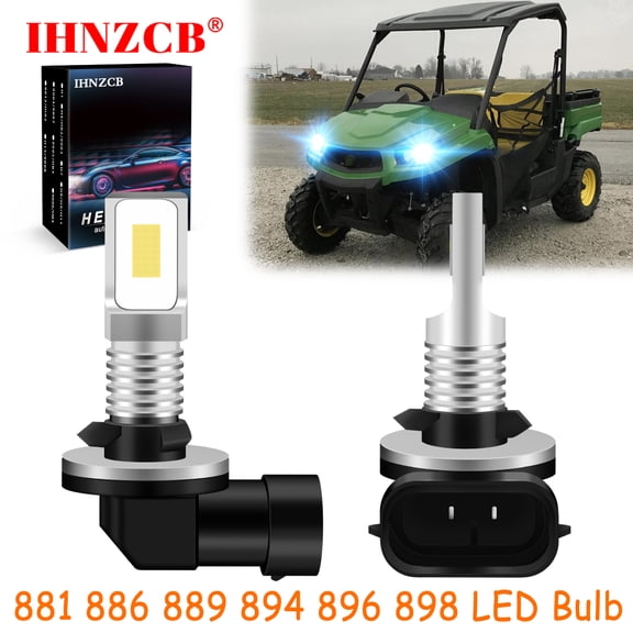 IHNZCB for Jd Deere Gator Xuv 2020a 2030a Hpx Hps Pn Axe16948 Tractor / Lawn Mower LED Headlights Bulb 881 886 889 894 896 898 Ice Blue,Y39