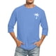 thumbnail image 1 of Camisas de Manga Larga para Hombres Imprimir Casual Cuello Redondo Blusa de Manga Corta, Camisas de Lino para Hombres, 1 of 4