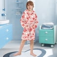 thumbnail image 5 of FORMRS Niños Bathrobe Unisex Hooded Robe Soft Plush Pajamas Sleepwear, Size 4-6T, Bunnies and Hearts, 5 of 7