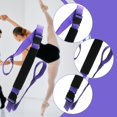 thumbnail image 3 of Correa de , correa de estiramiento de , ejercicio de flexibilidad, multifuncional, profesional, elástica, ajustable, cinturón de estiramiento Púrpura, 3 of 4