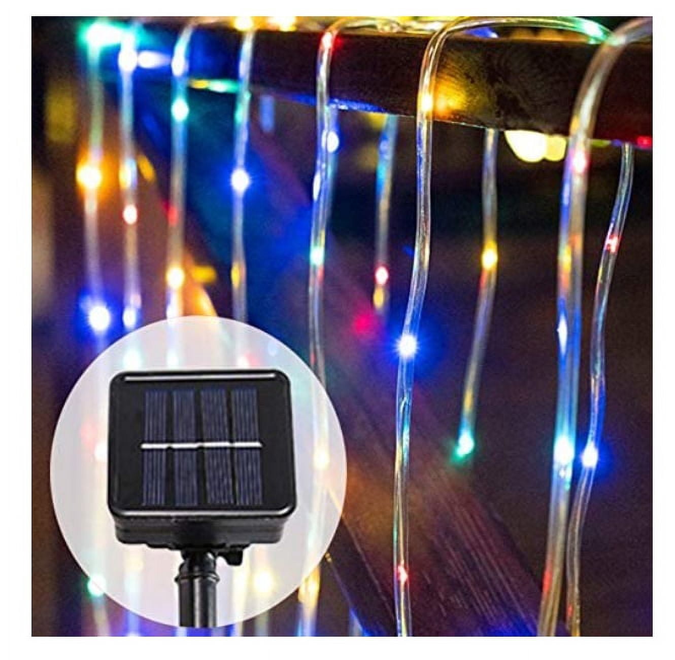 Christmas String Lights, Multicolor Solar Rope Lights Outdoor 72ft 200 LEDs Copper Wire Tube Lighting Waterproof Holiday Christmas Yard Patio Road Pathway Decoration Fairy Lights (Multicolor)