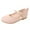Pink, variant on FAOWME Girls Single Shoes Kids Open Toe Ankle Strap Dress Shoes Wedding Party Sandals For Toddler Kids Princess Shoes Pink 2.5-3 Years