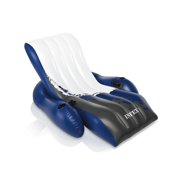 Intex Inflatable Floating Lounge Pool Recliner Lounger Chair with Cup