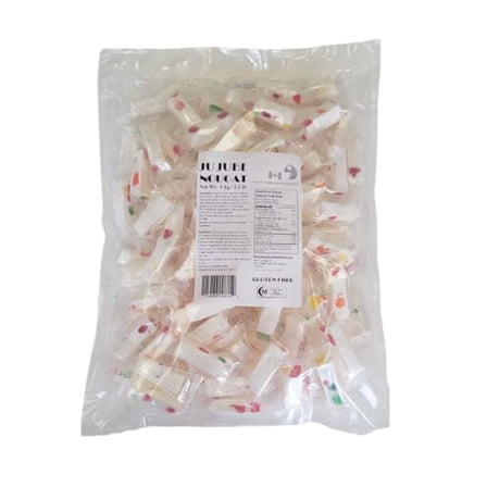 Italian Jujube Nougat Candies – Soft & Chewy Fruity Nougat Candy, 2.2 lb Bulk Bag, Party-Ready, Gift-Friendly Sweets, Assorted Fruit Flavors