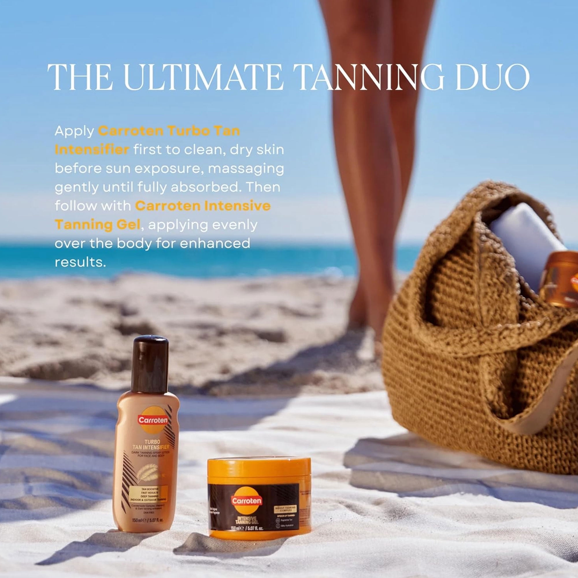 Carroten Turbo Tan Intensifier | Dark Tanning Spray Lotion for Face and Body | Deep Tanning | Quick-Drying, Lightweight Hydration | 5.07 fl oz