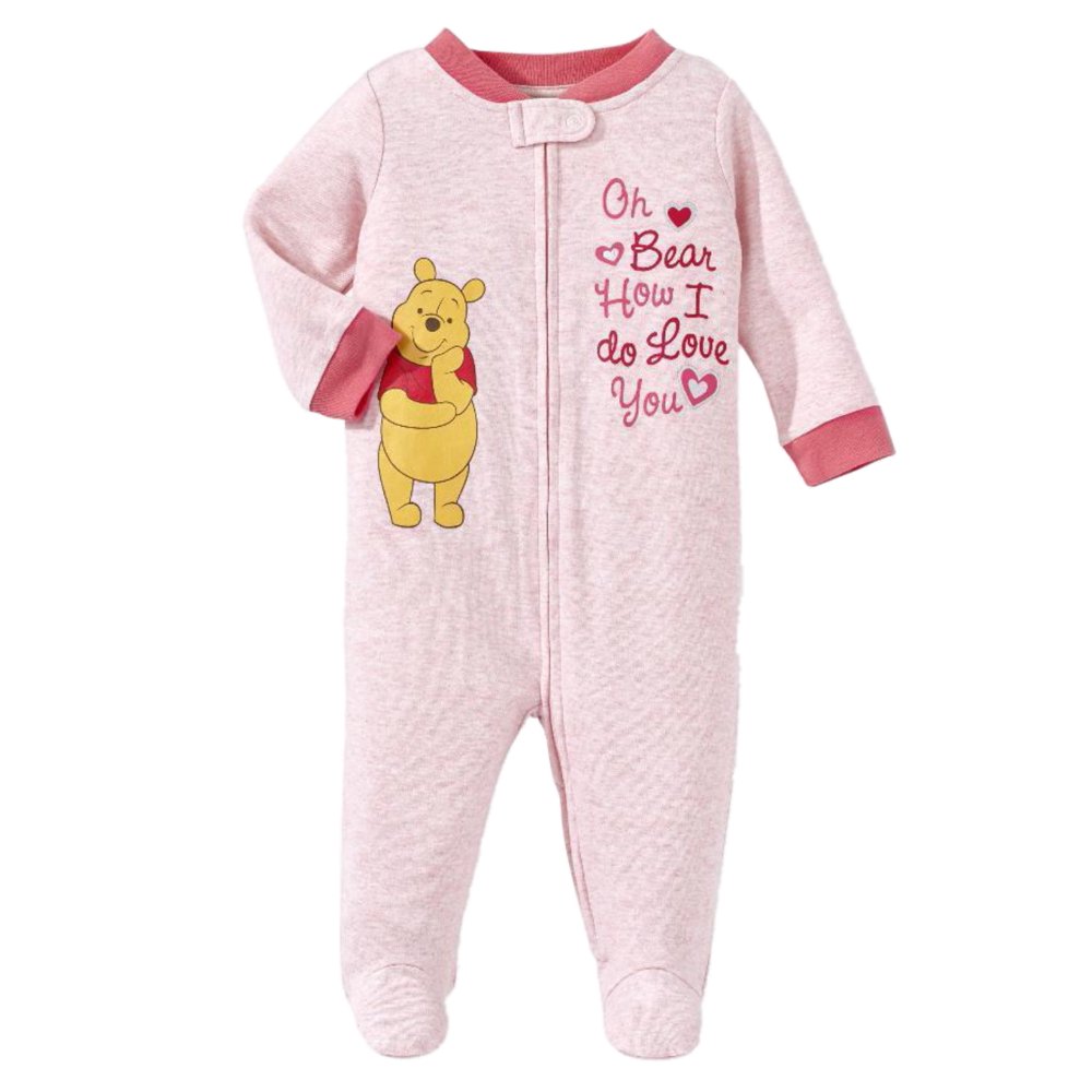Disney Disney Infant Girls Pink Winnie The Pooh Bear Cotton Pajama