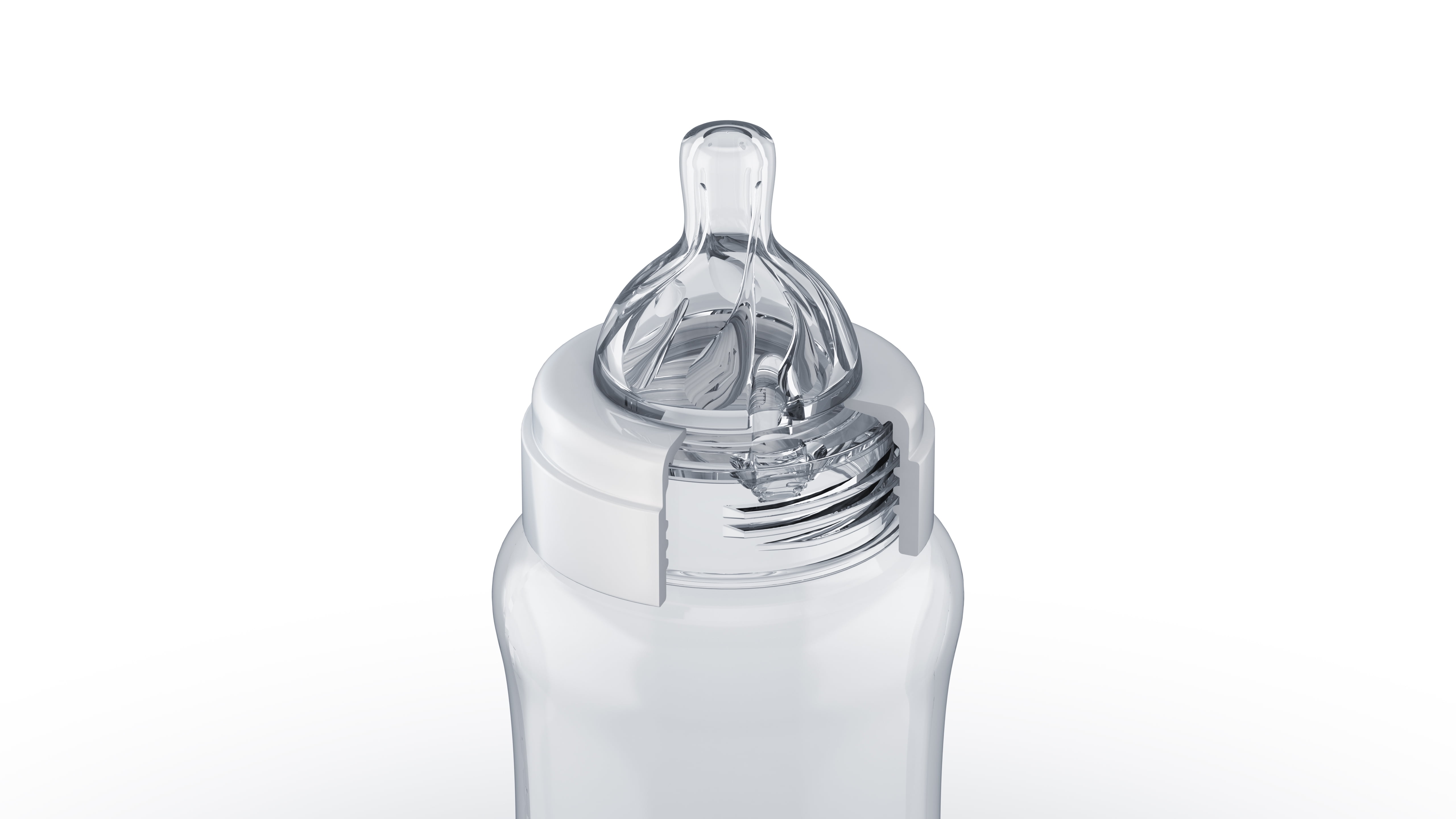 Bebek® 5oz and 9oz Patented Anti Colic Clear BPA-Free Baby Bottle  and Medicine Feeder