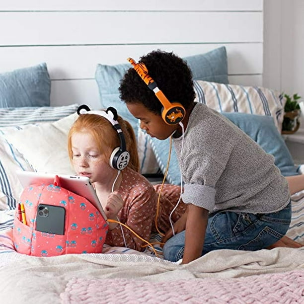 Planet Buddies Wired for Panda Kids Ear Volume Headphones, Kids, Music Headphones On - Sharing, with Travel, School, Safe Earphones for Kindle Phone, Foldable Headphones
