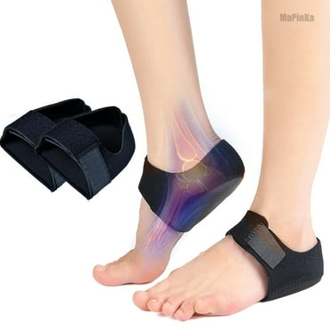 MaPinKa 2 PCS Heel Protectors - Heel Pads for Heel Pain from Plantar Fasciitis, Heel Spur, Tendinitis & Cracked Heels - Soft Gel Cushion for Maximum Support & Shock Absorption