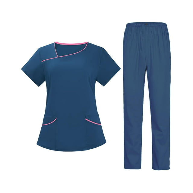 Conjunto de Uniformes Médicos Sunnimix traje de trabajo Azul claro S