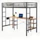 thumbnail image 1 of Cama Individual con Cabecera, Base para Cama Individual de Acero, Estructura ResistenteFácil Montaje Negro, 1 of 2