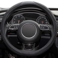 thumbnail image 2 of Xizopucy Funda Para Volante De Coche De 14,5 A 15 Pulgadas, Color Negro, Universal, De Microfibra, De Piel, Transpirable, Antideslizante, Inodoro, Accesorios Para Volantes Para Hombres Y Mujeres, 2 of 5