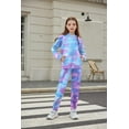 thumbnail image 2 of Arshiner Girls Sweatsuits Tie Dye Outfits Long Sleeve Pullover Hoodie Sweatshirts and Sweatpants Casual Tracksuits Set, 2 of 5