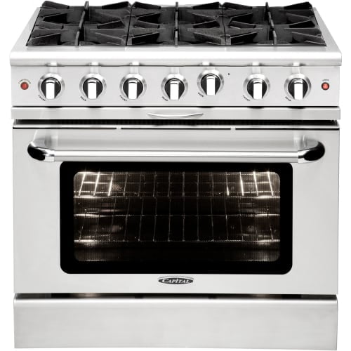 Capital Cooking MCOR366-N 36 Inch Wide 4.9 Cu. Ft. Free Standing Natural Gas Ran