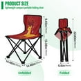 thumbnail image 3 of Outdoor Folding Chair 14.46x14.46x22.83 Inches, Camping Folding Chair Easy to Carry Ideal for Outdoor Picnics Camping Park Fishing Yellow Christmas Deer Beautiful, 3 of 8
