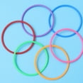 Chidian 20pcs of One Bag Solid Circle Ring Plastic Toss Rings Kids Ring
