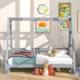 thumbnail image 3 of Tensun Grey Extendable Twin Daybed with Swing and Handles, Wooden Multi-Functional Frame, 3 of 5