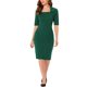 thumbnail image 2 of INSPIRE CHIC Vestido Lápiz Vintage de Mujer con Cuello Caído de los Años 1950 S Verde, 2 of 5