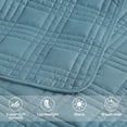 thumbnail image 5 of Chezmoi Collection Kingston Ensemble Couvre-Lit Surdimensionné 3 Pcs (Très Grand, Bleu), 5 of 5