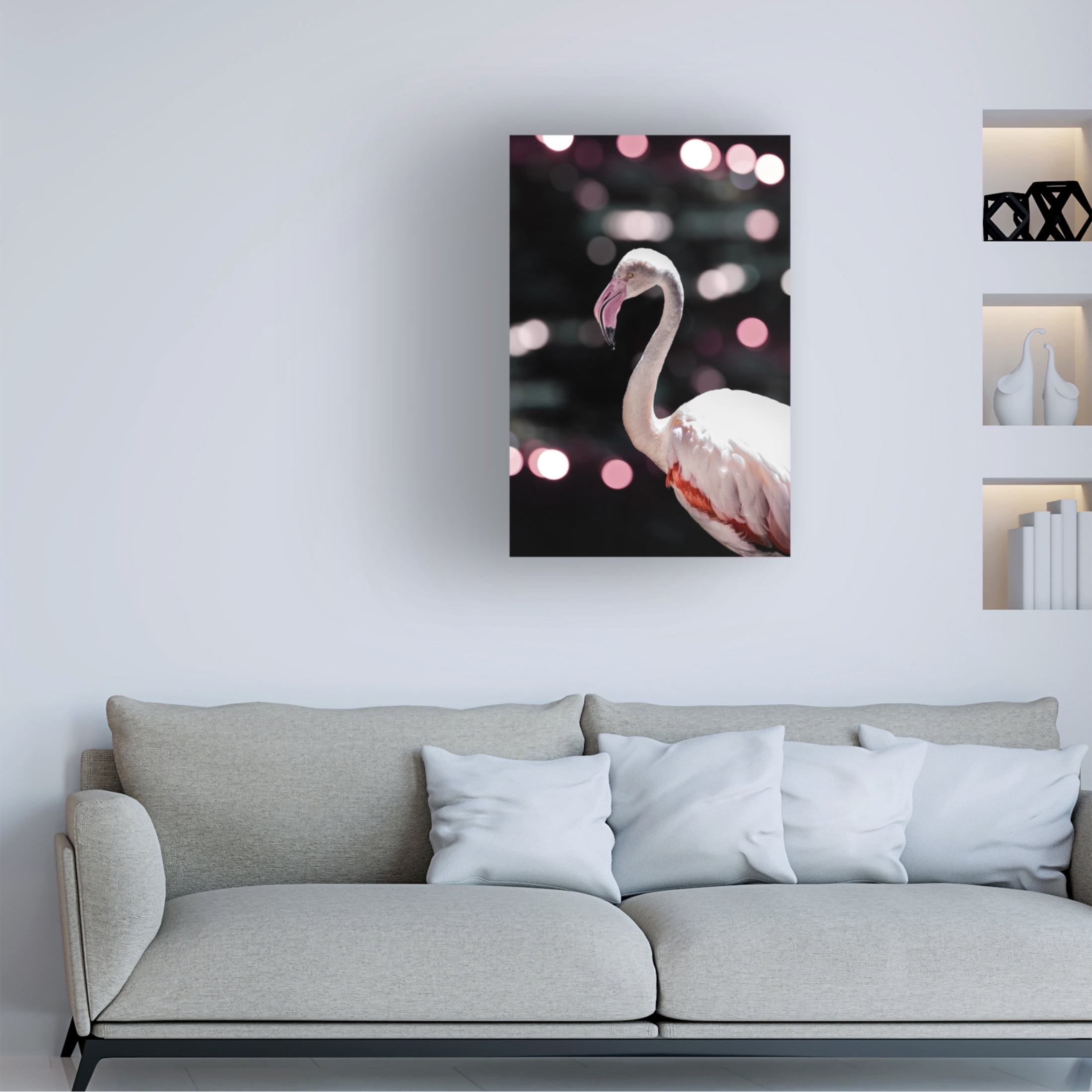 Trademark Fine Art Shot by Clint Disco Flamingo Canvas Wall Art