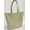 Sage Green, variant on Faux Burlap Tote Bag (Small Oval Tote) (Black/Gray)