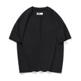 thumbnail image 2 of Kedxroy T-Shirt for Boys Short Sleeve Plain Cotton Classic Summer Casual Stripe(Black,8-9), 2 of 3