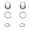 Silver, variant on 14K Gold Plated Hypoallergenic Small Hoop Earrings Set, Zircon Heart Chunky Stackable Earrings for Women Gifts for Mom