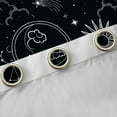 thumbnail image 4 of Castle Fairy Sun Moon Stars Black Out Curtains for Teens Adults,Starry Sky Curtains Pack of 2 (42x63 Each),Black White Bedroom Curtains,Lightweight Room Decor, 4 of 6