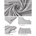 thumbnail image 5 of MINTREUS Lounge Sets for Women Knit Short Sleeve Tops and Long Pants Soft Comfy Pajamas Set Oversized 2 Piece Outfits S-4X, 5 of 8