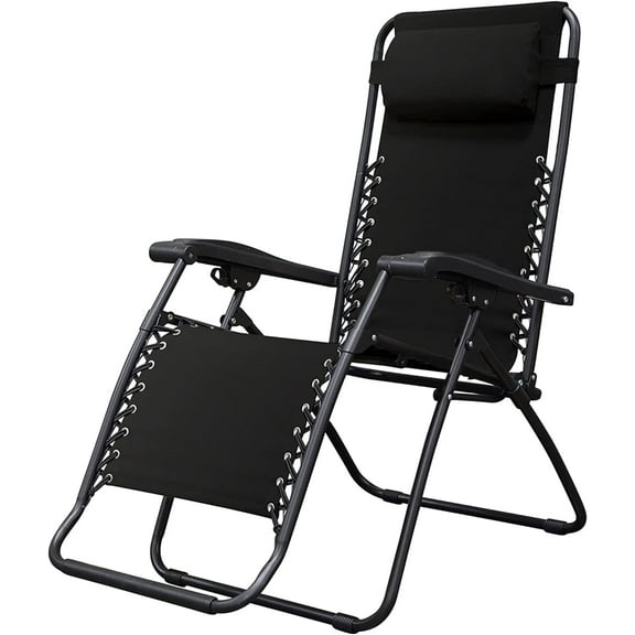 Caravan Sports Zero Gravity Outdoor Portable Folding Camping Lawn Deck Patio Pool Recliner Lounge Chair for Adults, Adjustable Headrest, Burgundy
