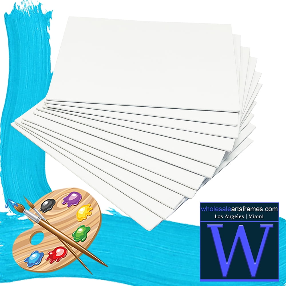 WholesaleArtsFrames-com 12x12 White Professional Artist Quality Acid Free Canvas Panels 100-Pack (1 Full Case of 100 Single Canvas Panels)