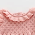 thumbnail image 3 of IBTOM CASTLE Baby Girls Sweater Dresses Infant Toddler Solid Long Sleeve Ribbed Pullover Fall Winter Dress Vintage Ruffle Knit Outfit 3-6 Months Pink, 3 of 8
