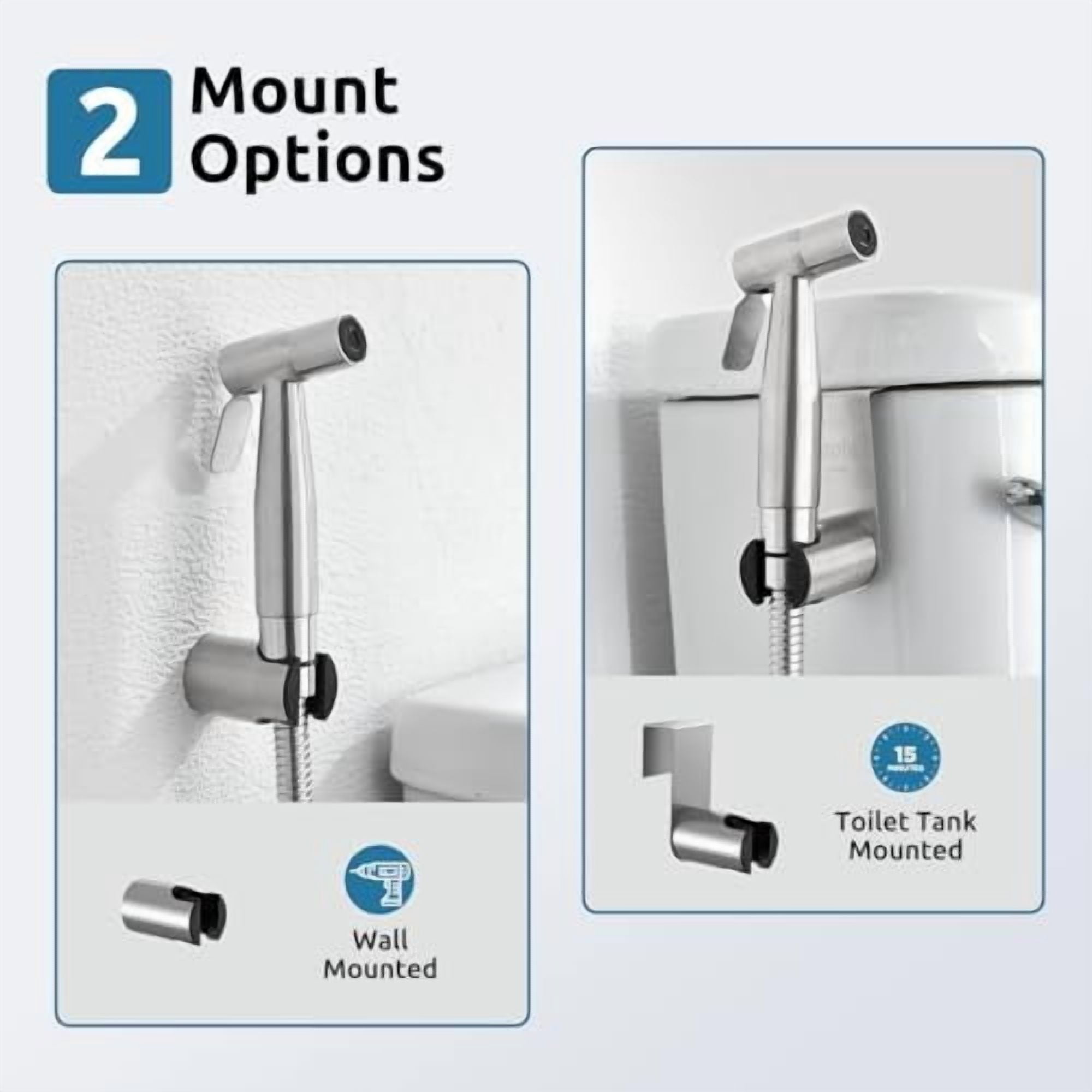 Hot and Cold Bidet Sprayer for Toilet,  Bidet Attachment for Warm Water, Bidet with Warm Water Muslim Shower, Ideal for Feminine Hygiene, Pet Cleaning, Cloth Diapers, and Elderly Care