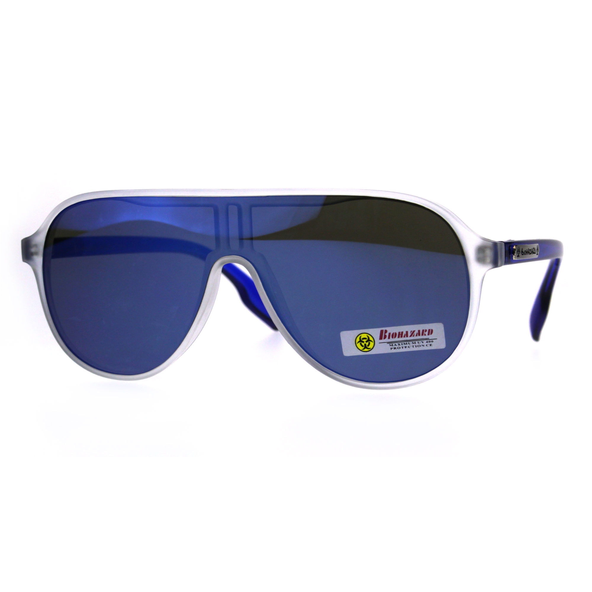 Biohazard Sunglasses Unisex Sports Round Racer Aviator Shades UV 400 