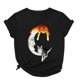 thumbnail image 2 of ICHUANYI Clearance Women's Fashion Casual Loose Print Round Neck T-Shirt(Black, L) ICHUANYI WER2023081014507, 2 of 3
