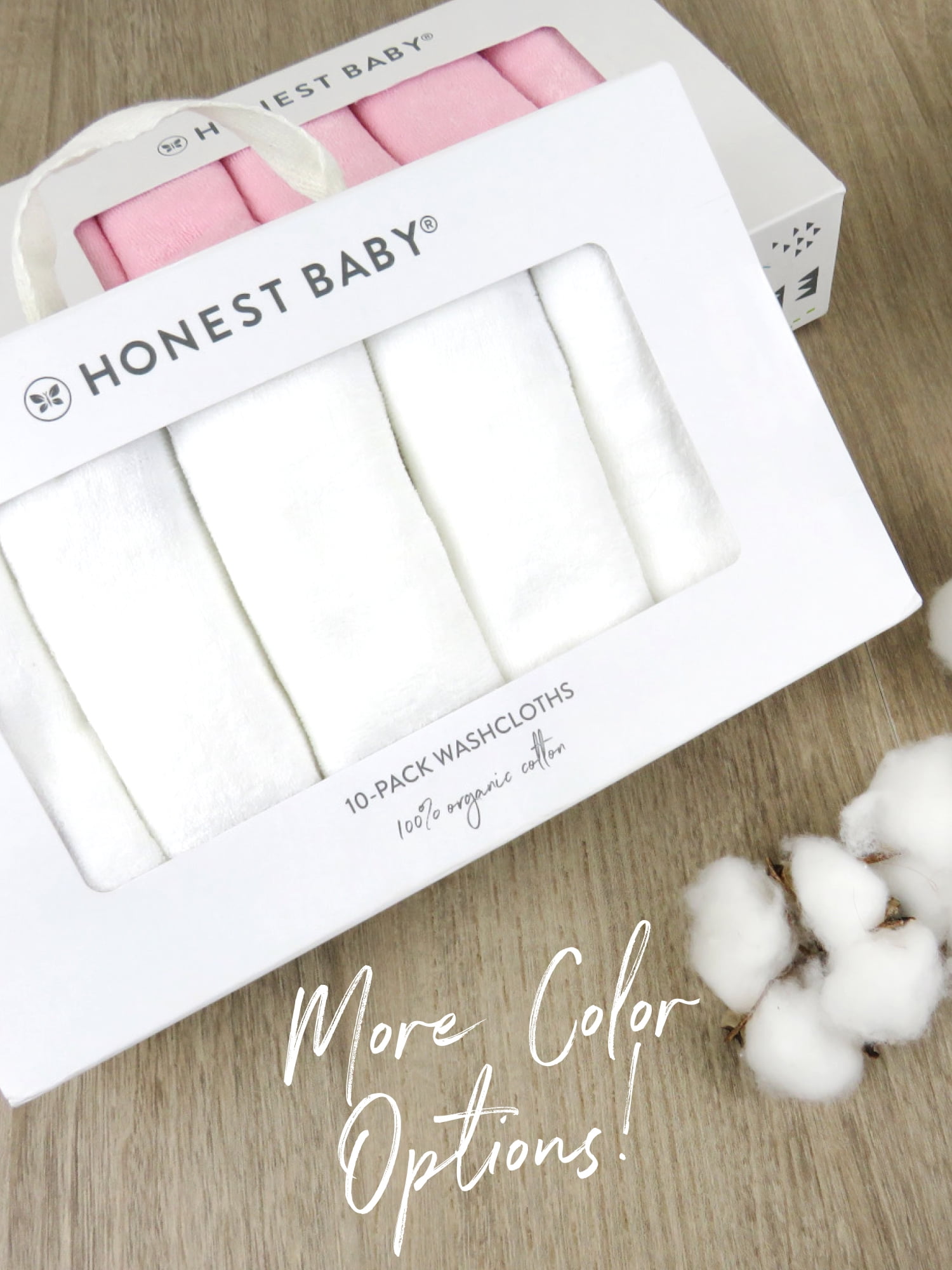 Honest Baby Clothing Baby Boy or Girl Gender Neutral Organic Cotton Washcloth Gift Set, 10 Pack (One Size)