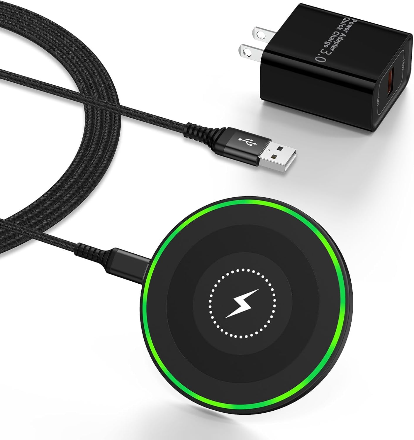RGHJAR-Fast Wireless Charging Pad Samsung S25FE S25 Ultra S24 Charger Stand Wireless Android Phone Charger 15W for Samsung Galaxy S24 S25 Plus S23 Ultra S23FE S22,Pixel 10 Pro,iPhone 17 16, with 18W