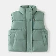 thumbnail image 2 of SHTXOZHI Boys Girls Puffer Down Vest Toddler Kids Stand Collar Sleeveless Jacket Padded Winter Coat Outerwear, 2 of 7