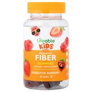 Lifeable Kids Prebiotic Fiber Gummies, Natural Berry, 60 Gummies