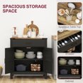 thumbnail image 4 of HOMCOM Buffet avec 1 Tiroir 1 Armoire de Rangement Buffet, Noir, 4 of 9