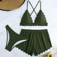 thumbnail image 1 of Trajes de baño para mujer Traje de baño de tres piezas para mujer con cordón Traje de baño de dos piezas para playa Trajes de baño para mujer Trajes de baño para mujer Trajes de baño de moda de playa, 1 of 8